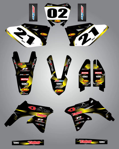 Custom Graphic Kit - Barbed Style for SUZUKI RMZ 450 (2008-2016) - Decals