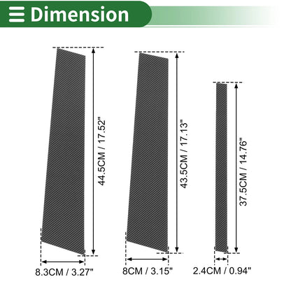 6 x Door Pillar Window Trim Carbon Fiber for BMW X1 (2009-2015)