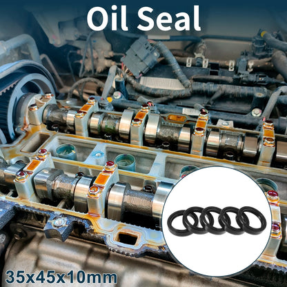 Oil Seal 35x45x10mm NBR Rubber Black 5Pcs for Make Model