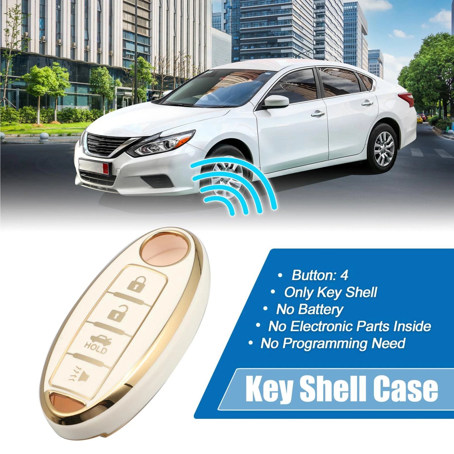 Silicone Key Fob Case Cover for Nissan Altima, Sentra, Maxima (2013-2023)