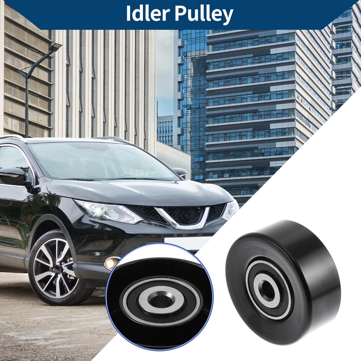 Drive Belt Idler Pulley for Hyundai Santa Fe (2007-2018) 1 Pc