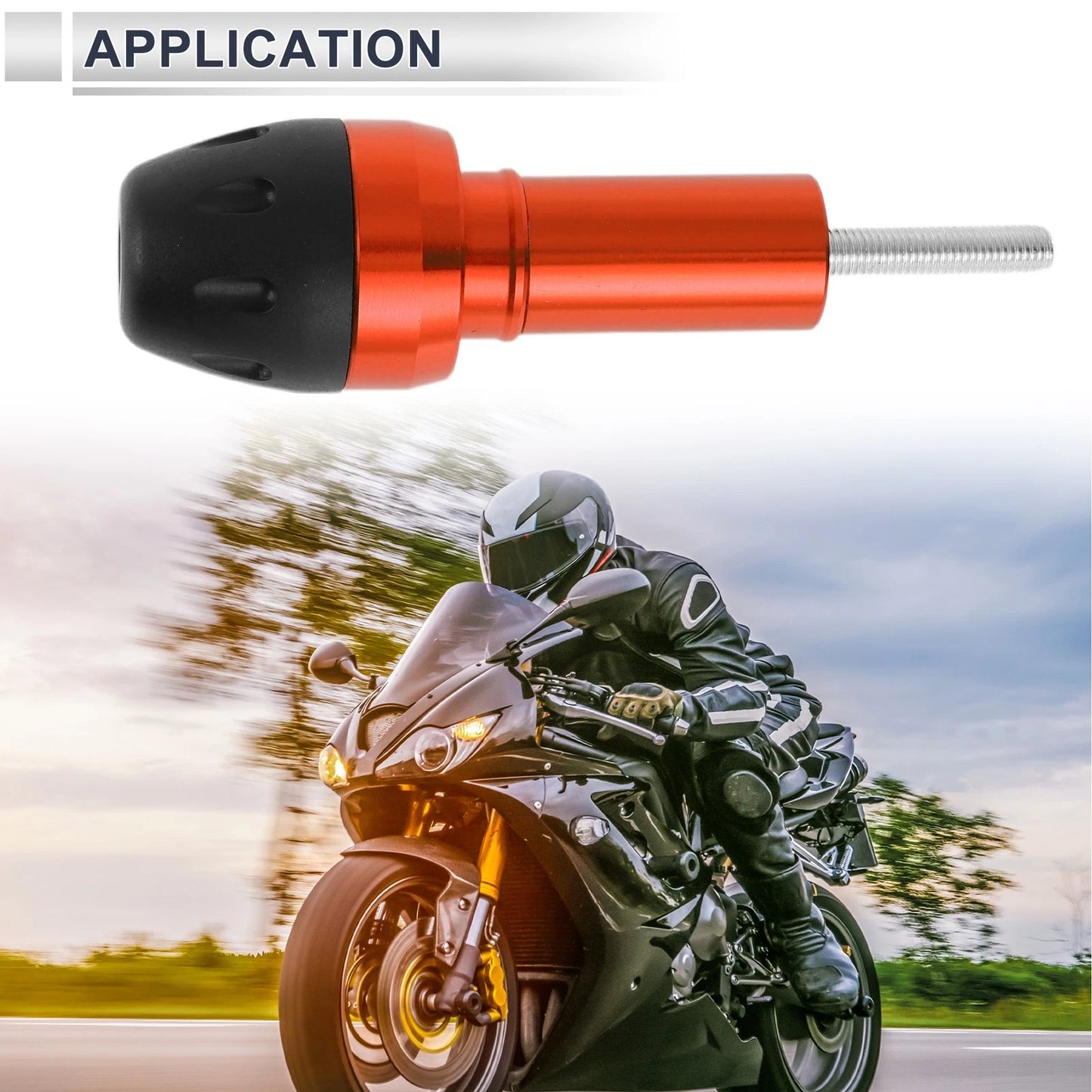 10mm Aluminum Alloy Plastic Slider Frame Bolt 1 Set for Motorcycle
