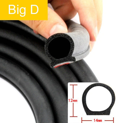 D-Shape Weatherstrip Seal for Car Auto Truck Van Door Window