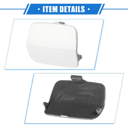 Tow Hook Eye Hole Cover Cap for BMW 3-Series (2007 - 2010) White Rear Right