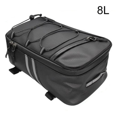 8L PU Material Rear Rack Trunk Bag for Bike Cycles