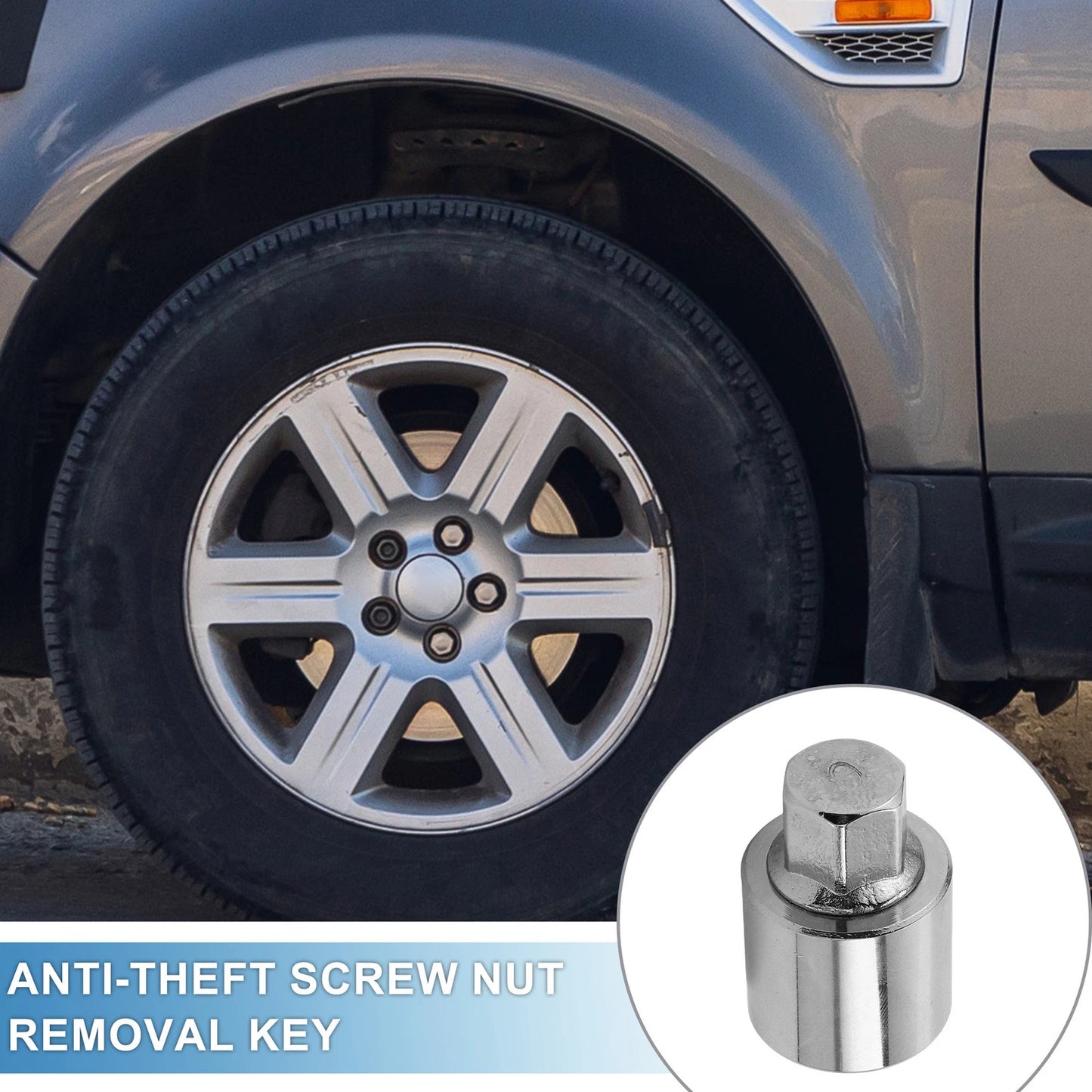 O Wheel Lock Lugnut Anti-theft Key Socket for Land Rover