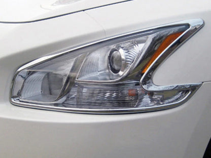 Head Light Bezel Cover Chrome Trim for Nissan Maxima (2009-2014)
