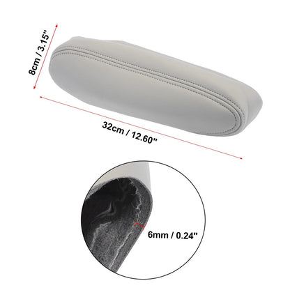 Car Front Seat Armrest Cover 2 x Microfiber Leather Gray for Chevy Tahoe