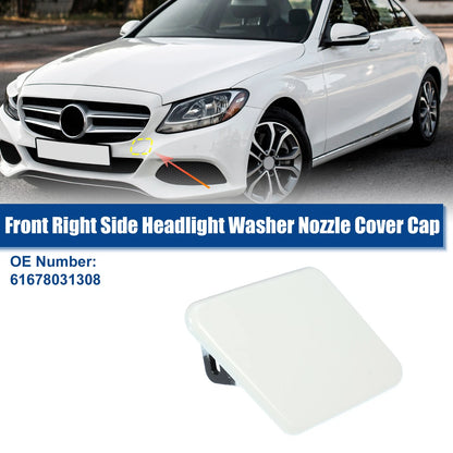 Right Front Headlight Washer Nozzle Cap for BMW 325i 328i White