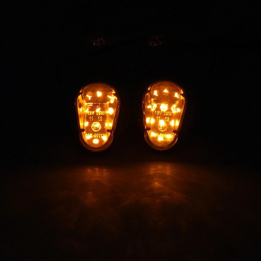 Clear LED Amber Turn Signal Lights for Yamaha YZF R1 R6 R6S FZ6R (2000-2023)