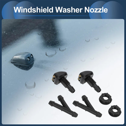 Windshield Washer Nozzle with Hose Connector for Ford Buick 1 Set