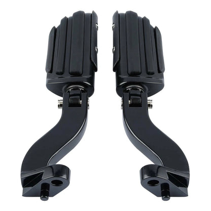Black Rear Passenger Foot Pegs for Harley Road Street Glide (1993-2020)