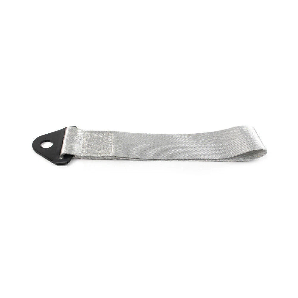 Racing Car Towing Strap for Universal Rear/Front Bumper - Gray