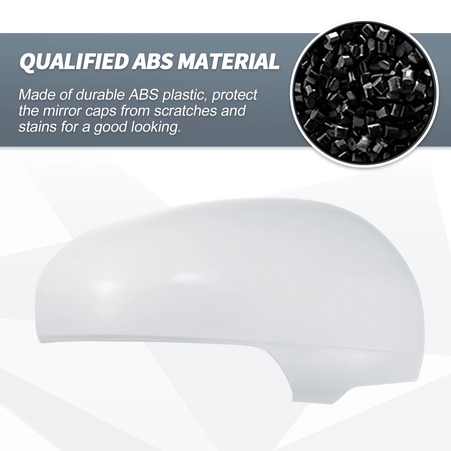 Rearview Mirror Cover Cap White for Toyota Prius (2010-2012)
