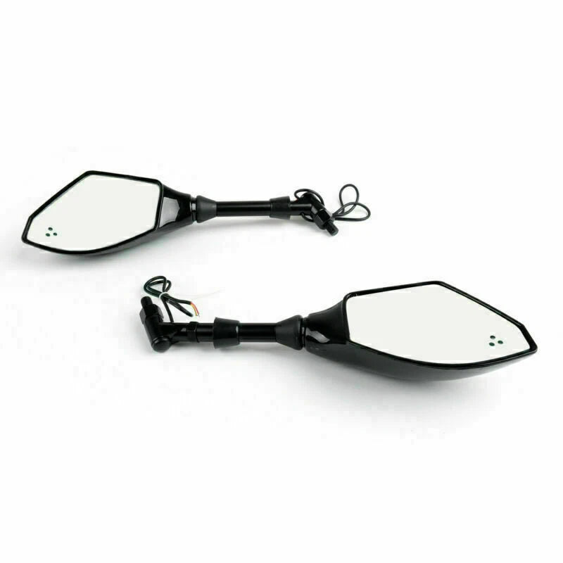 10mm Integrated Turn Signal Lights for Motorcycle Rearview Mirrors