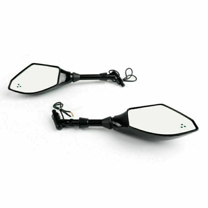 10mm Integrated Turn Signal Lights for Motorcycle Rearview Mirrors