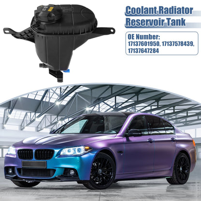Coolant Radiator Reservoir Tank with Cap & Sensor for BMW F10 528i (2011-2017)