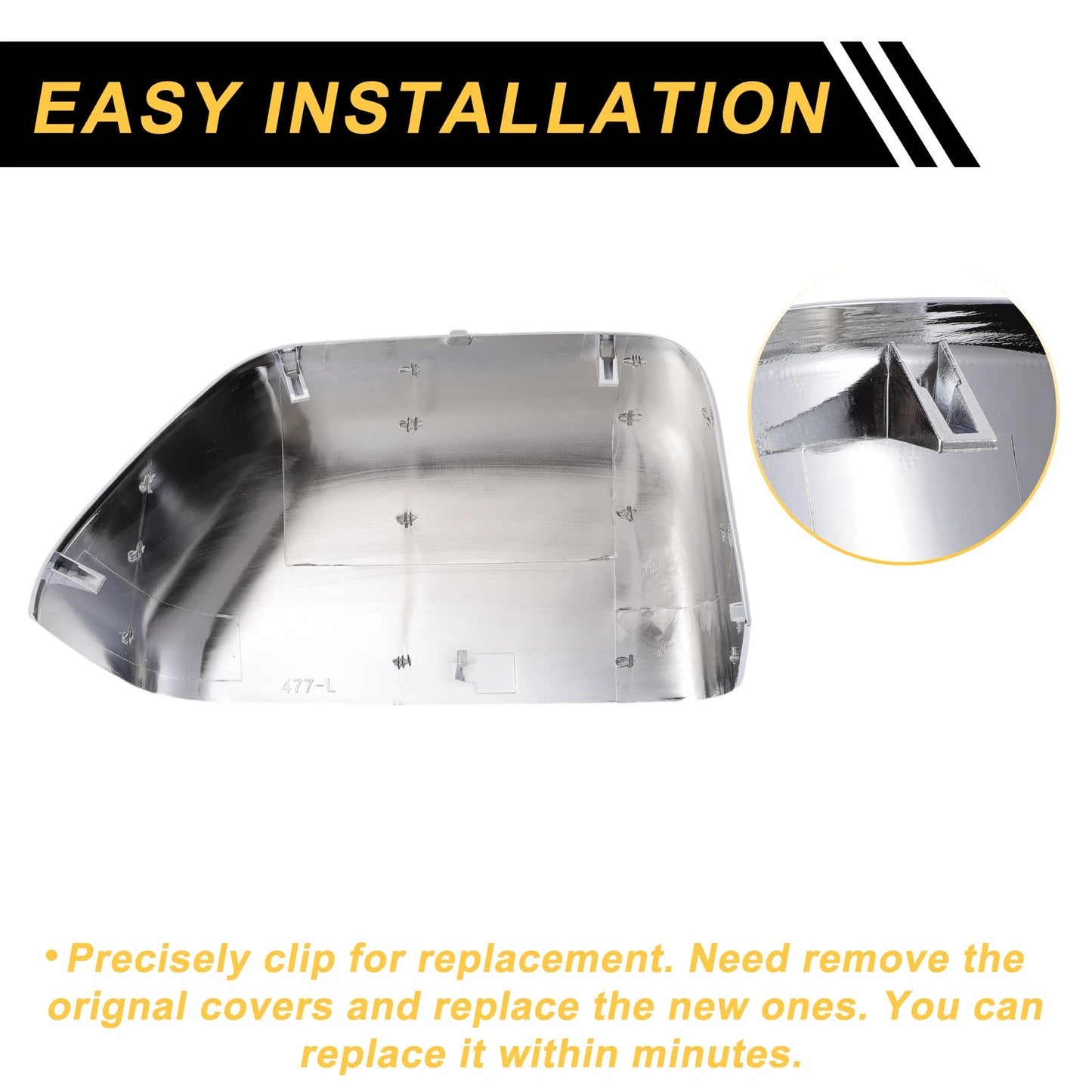 Left Side Mirror Cover Cap Chrome for Ford F-250 F-350 F-450 F-550 (2008-2016)