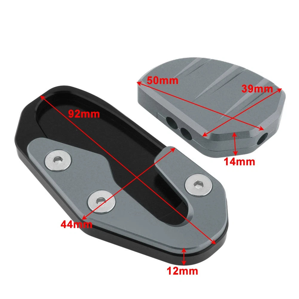 Kickstand Enlarger Pad Side Stand Plate Black for Honda PCX160 (2025)