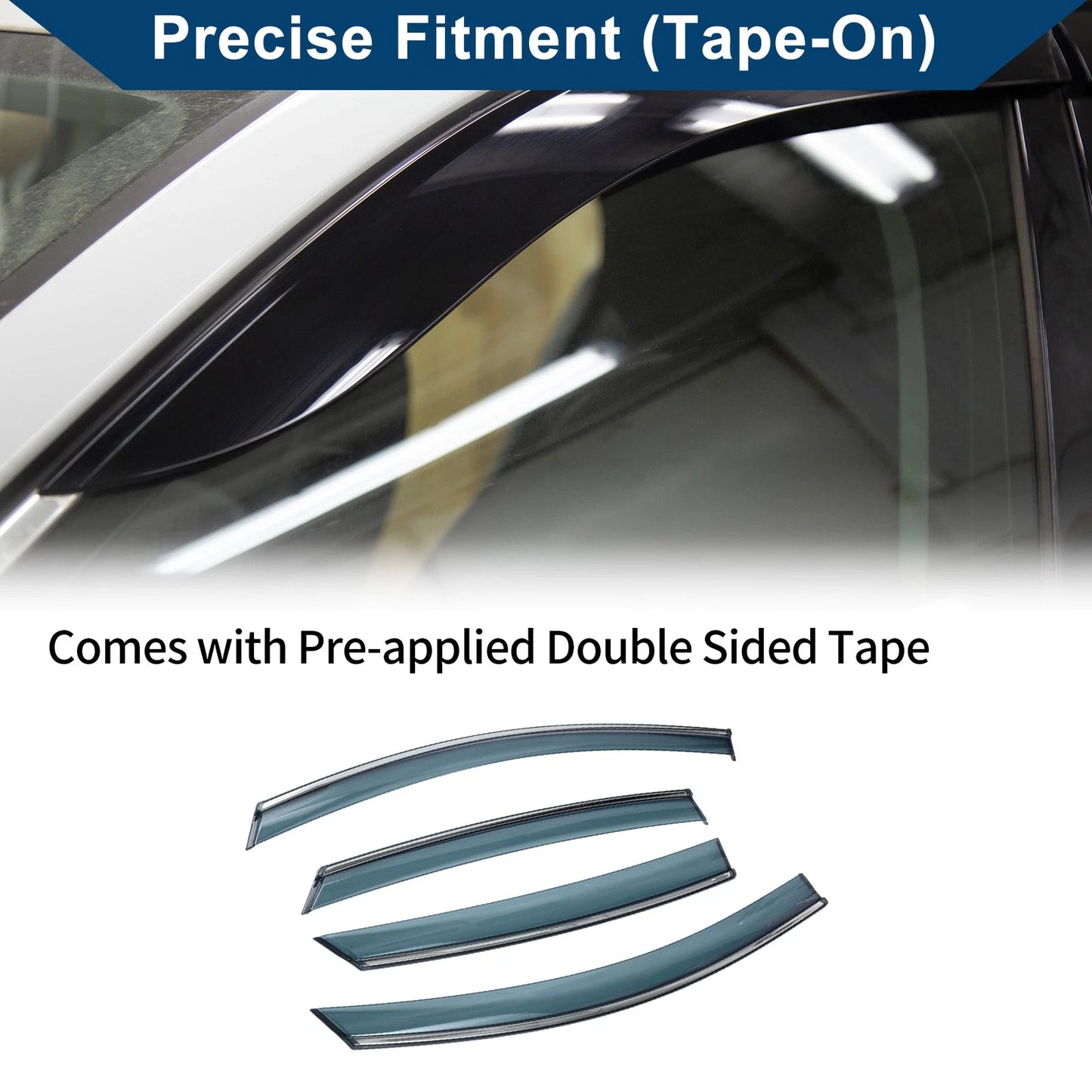 Window Deflectors 1 Set for Ford Fusion (2013-2020) Side Vent Visors