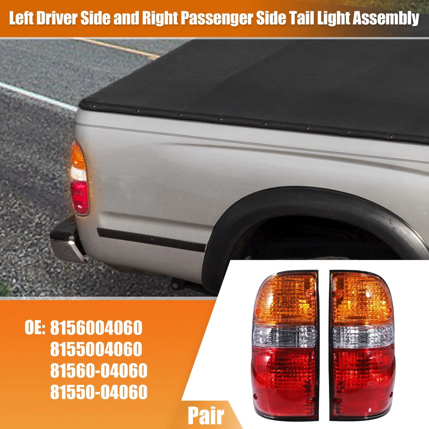 Left Right Tail Light Lamp for Toyota Tacoma (2001-2004) 1 Pair