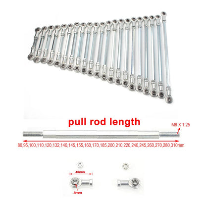 110mm M8 Ball Joiner Bolt Tie Rod for ATV Go Kart Buggy Quad Dirt Pit Bike