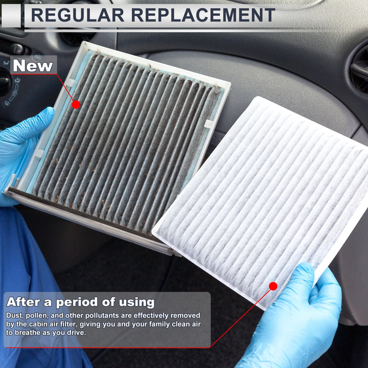 Cabin Air Filter Combo for Honda CR-V 1.5L L4 Gas (2017-2022)