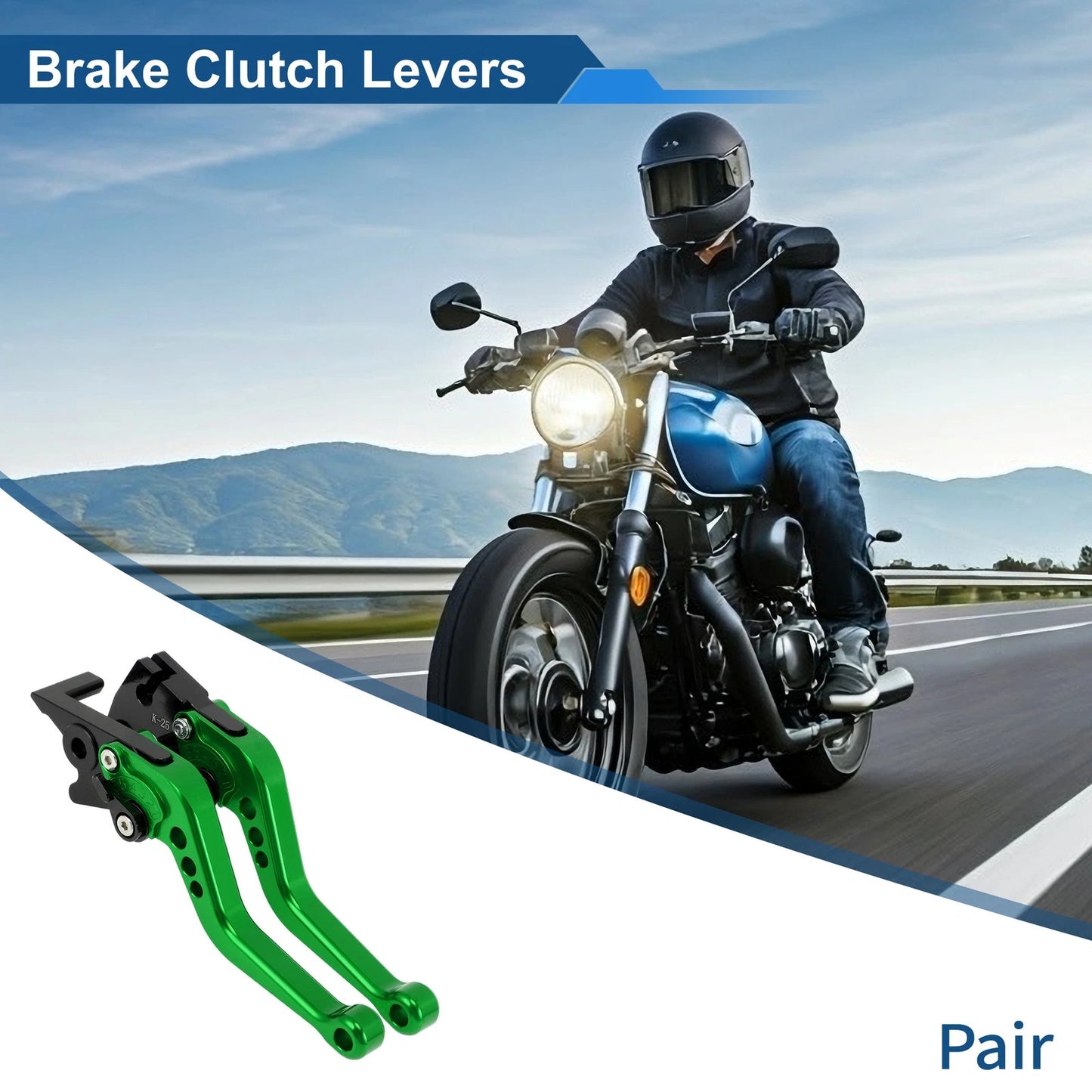 6 x Adjustable Brake Clutch Levers for Kawasaki NINJA 400R (2011–2011)