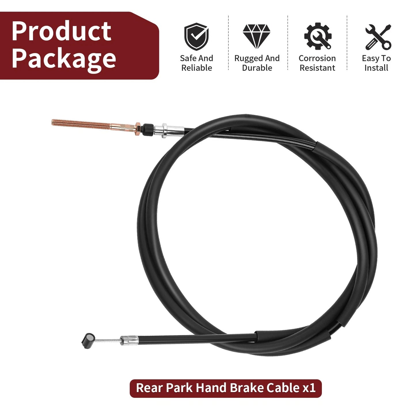 New Hand Brake Cable for Yamaha Grizzly 450 YFM450 4x4 (2008-2010)