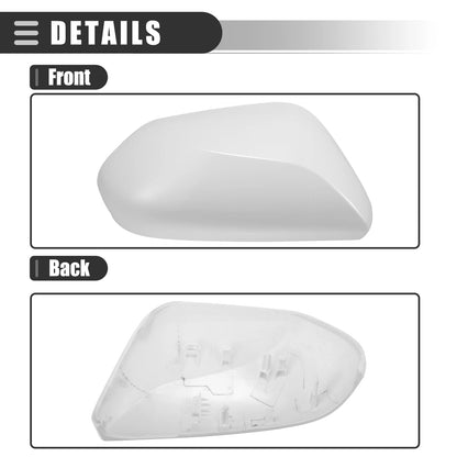 Right Side Mirror Cover Cap for Toyota Prius (2016-2019) ABS White