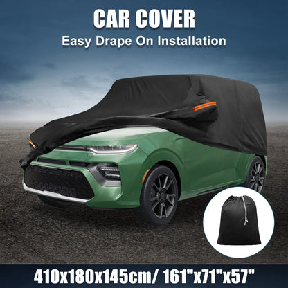 Waterproof 210D-PU Oxford Car Cover for Kia Soul (2009-2024) Black