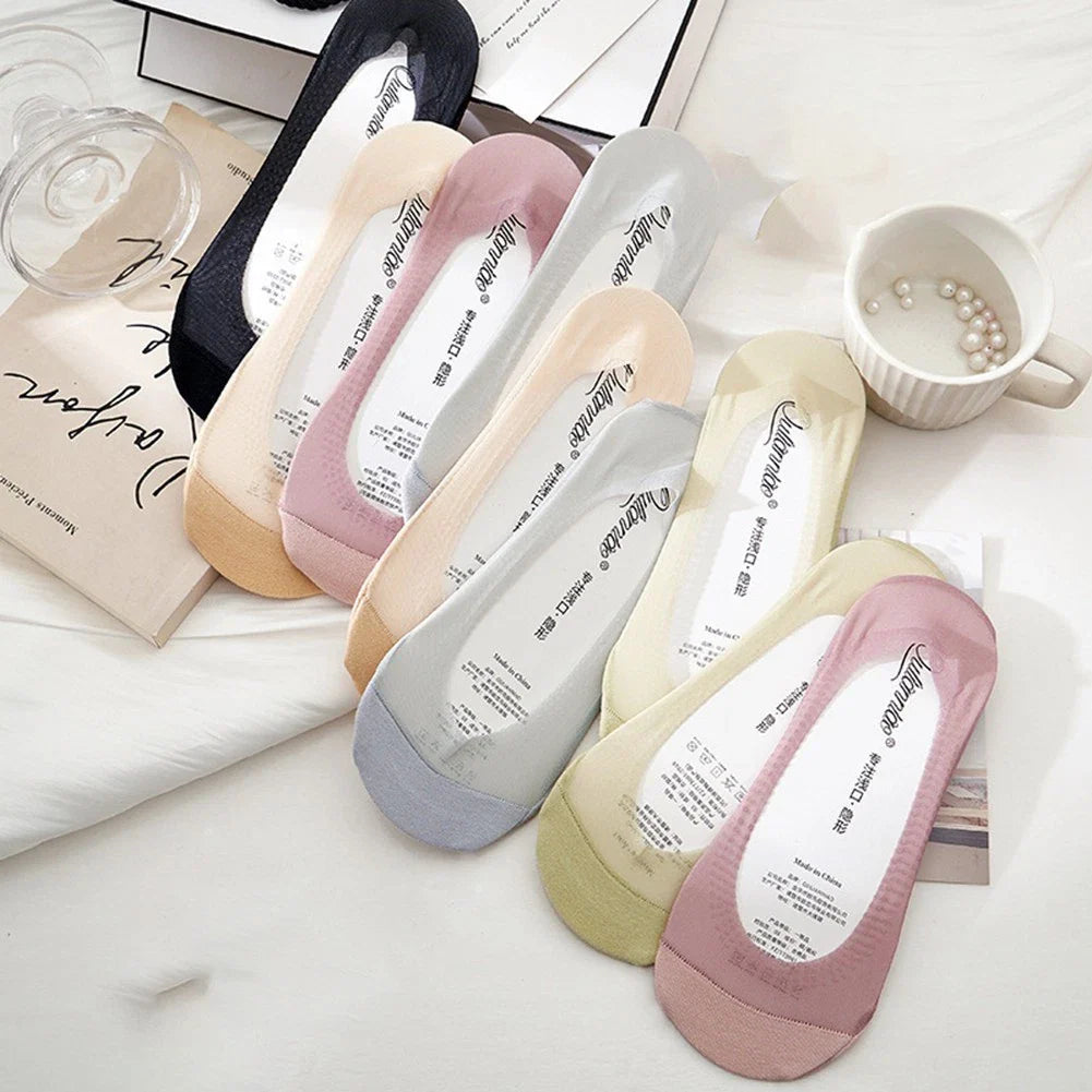 Daily Use Anti-Slip Socks Seamless Toe All-Day Comfort Double-Layer Cuff
