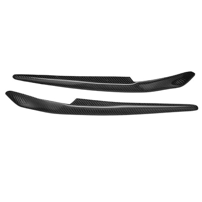 2 x Carbon Fiber Headlight Eyebrow Trims for Mitsubishi Lancer EVO X (2008-2014)
