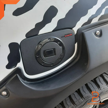 Black Fuel Oil Tank Cap Cover Trim for Ford Ranger T6 PX 2012-2021