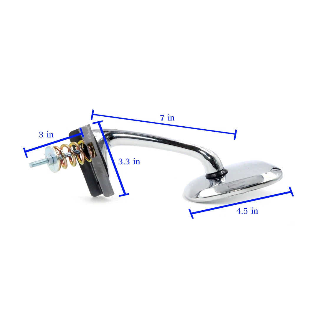 Chrome Steel Fender Mirrors Set for Hino Contessa PC/PD 900/1300 LH 1961-1967