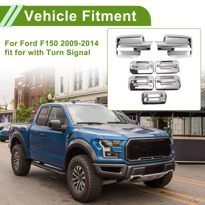 Mirror Cover Cap for Ford F150 2009-2014, Turn Signal Hole