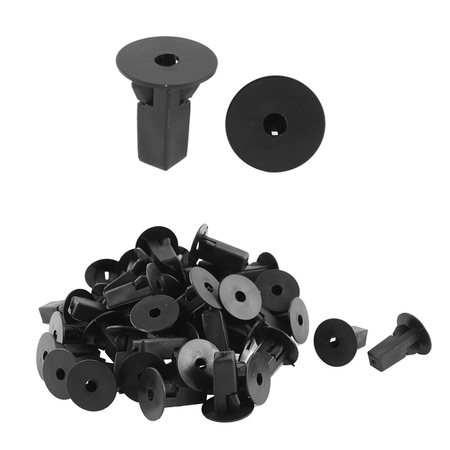 50 Pcs Black Plastic Rivet Clips 8.3x8mm for Toyota Prado (2003-2009)