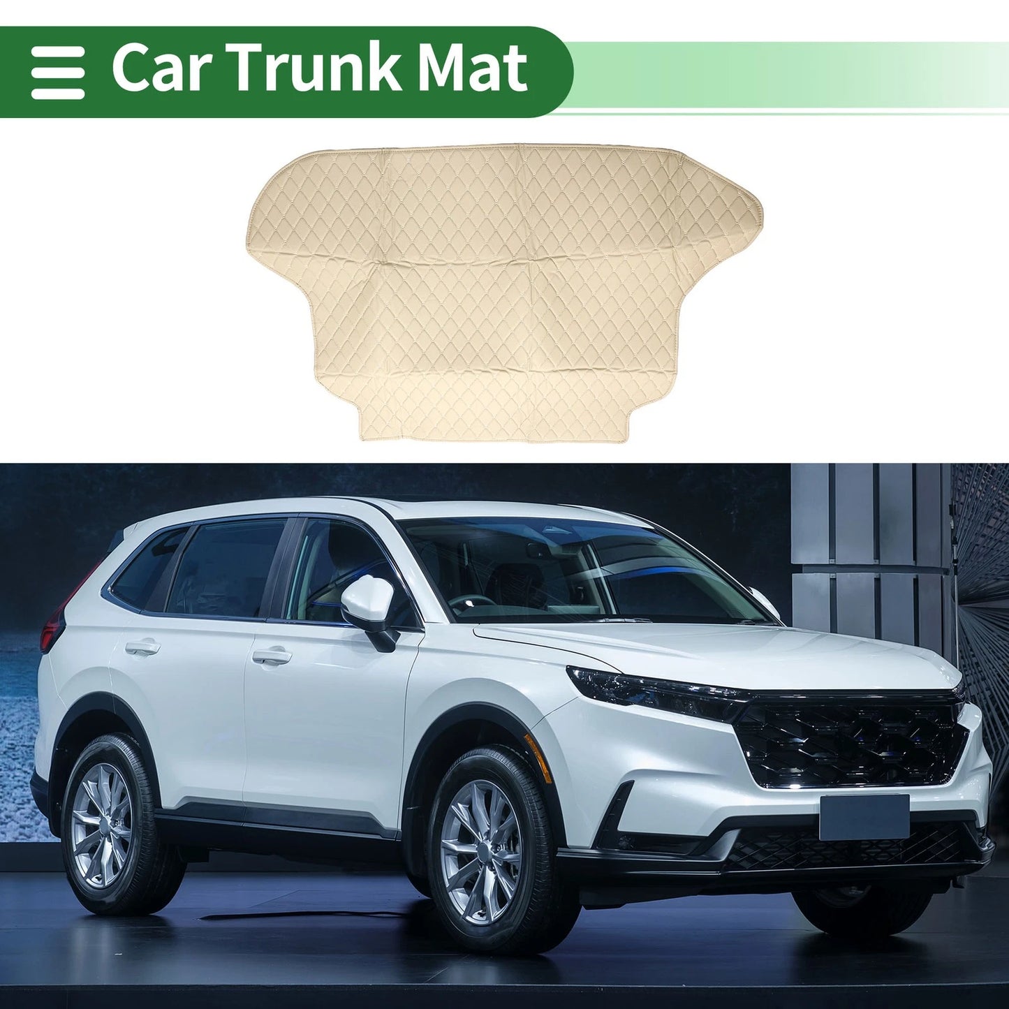3D Diamond Pattern Beige Cargo Liner Trunk Mat for Honda CR-V (2002-2006)
