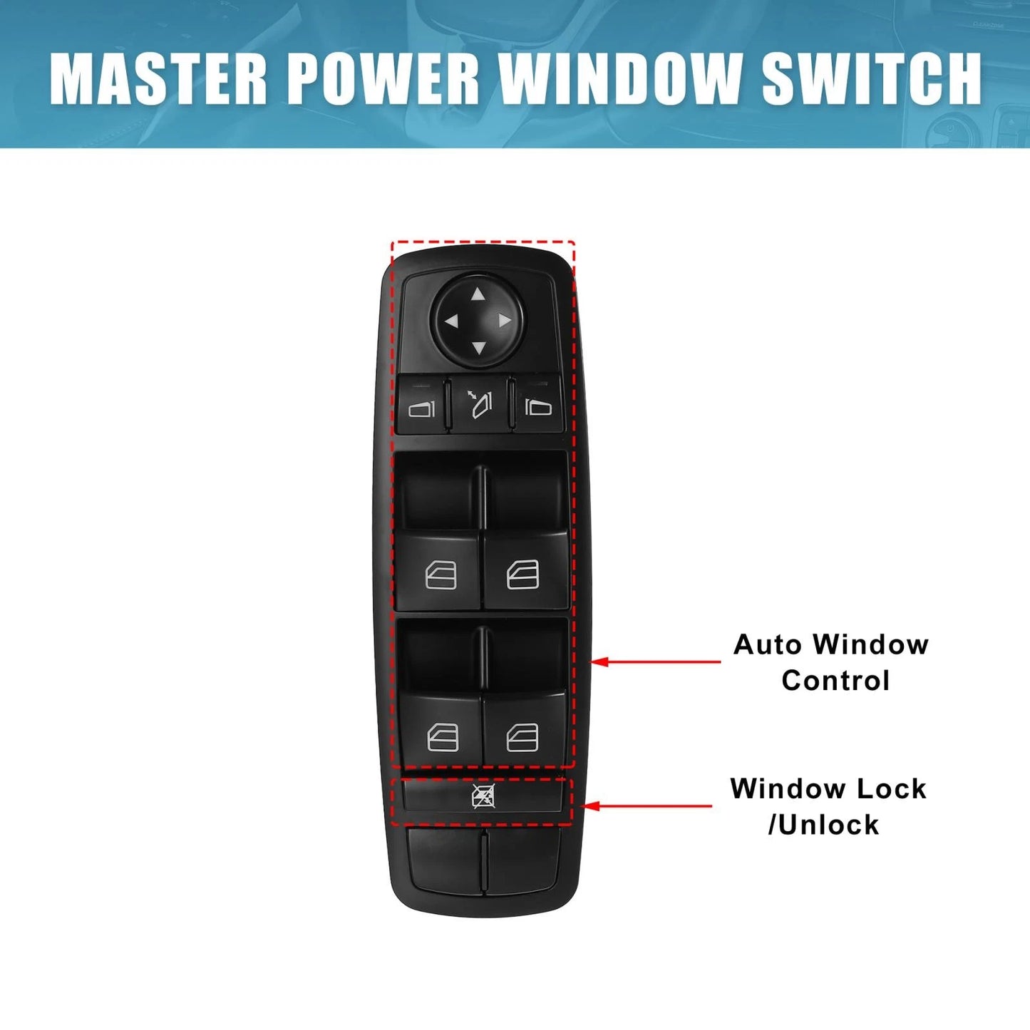 Power Window Control Switch for Mercedes Benz ML350 GL320 GL350 ML320 (2006-2011)