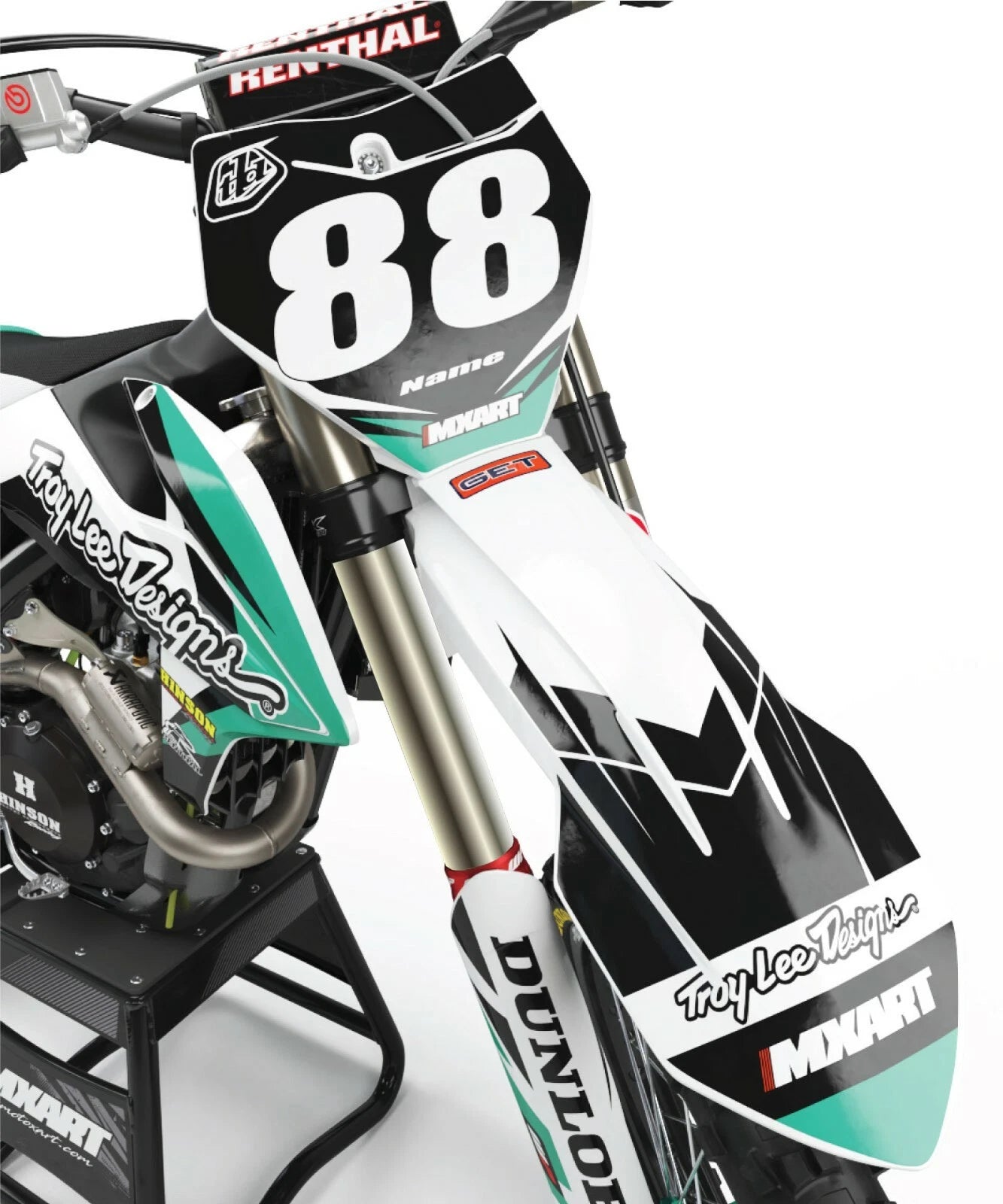 Custom Decals for KTM SXF 250 2007-2010 - BULLETT STYLE Full Sticker Kit