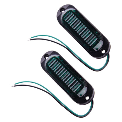 Green 4 LED Oval Side Marker Lights for Truck Trailer Waterproof