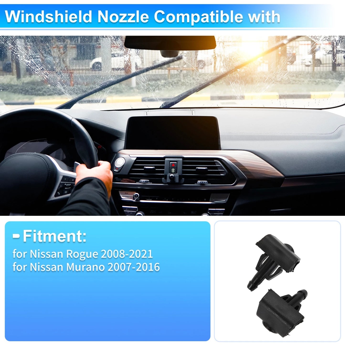 Windshield Washer Nozzle  for Nissan Rogue (2008-2023)