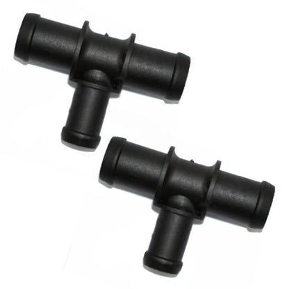 2 x Tee Heater Inlet Hose 3-Way 3/4"-5/8"-3/4" for Pickup Truck SUV (2000-2023)