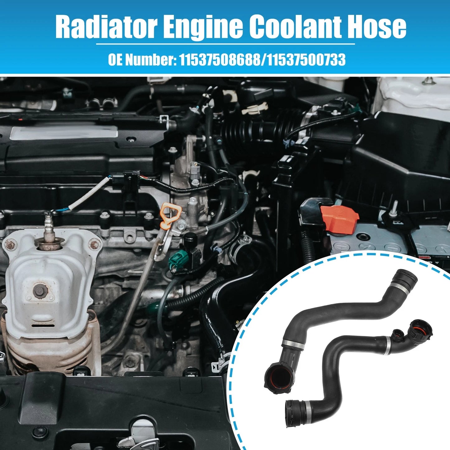 Upper and Lower Radiator Coolant Water Hose Set for BMW X5 (2000-2006)