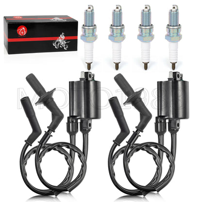 Ignition Coil Spark Plug + Cap for Honda Shadow Sabre 1100 VT1100C2 (2000-2007)