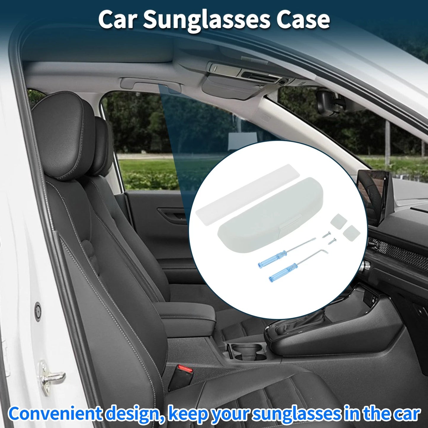 Sunglasses Case for Peugeot 308 (2014-2024) Eyeglasses Holder Storage Box