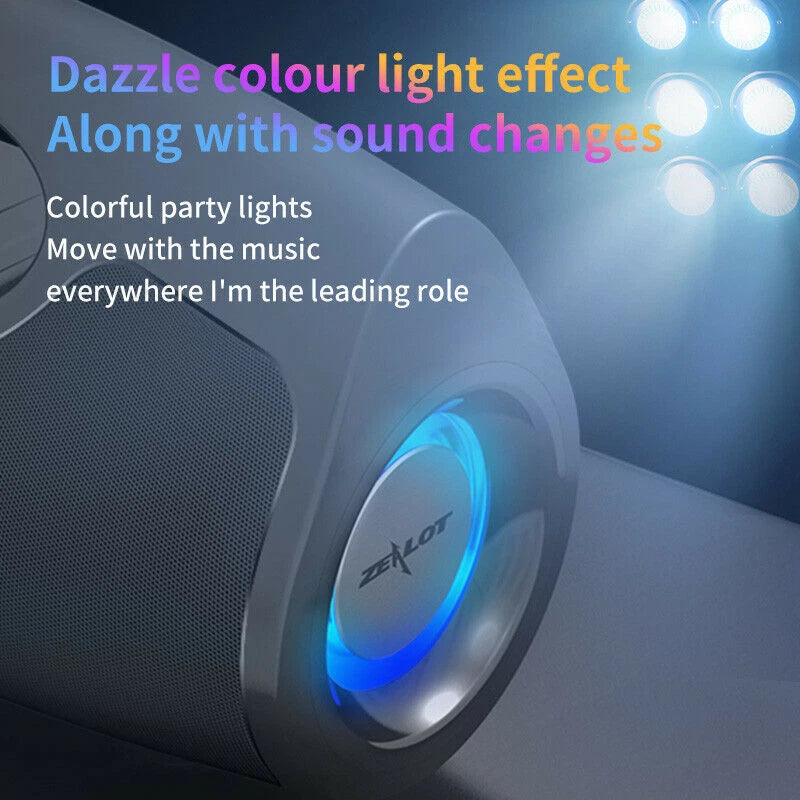 Powerful Karaoke Bluetooth Speaker with Mic for Boombox - Hand-held Speaker