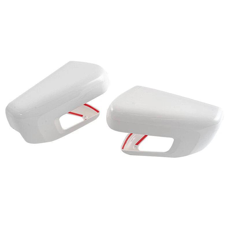 Mirror Covers for 2021-2024 Ford F150 with Turn Signal Hole - White