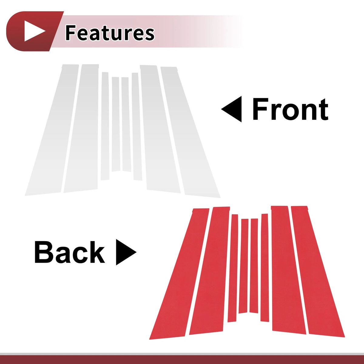 Door Pillar Window Trim for Nissan Tiida 5-Door Hatchback (2005-2010)