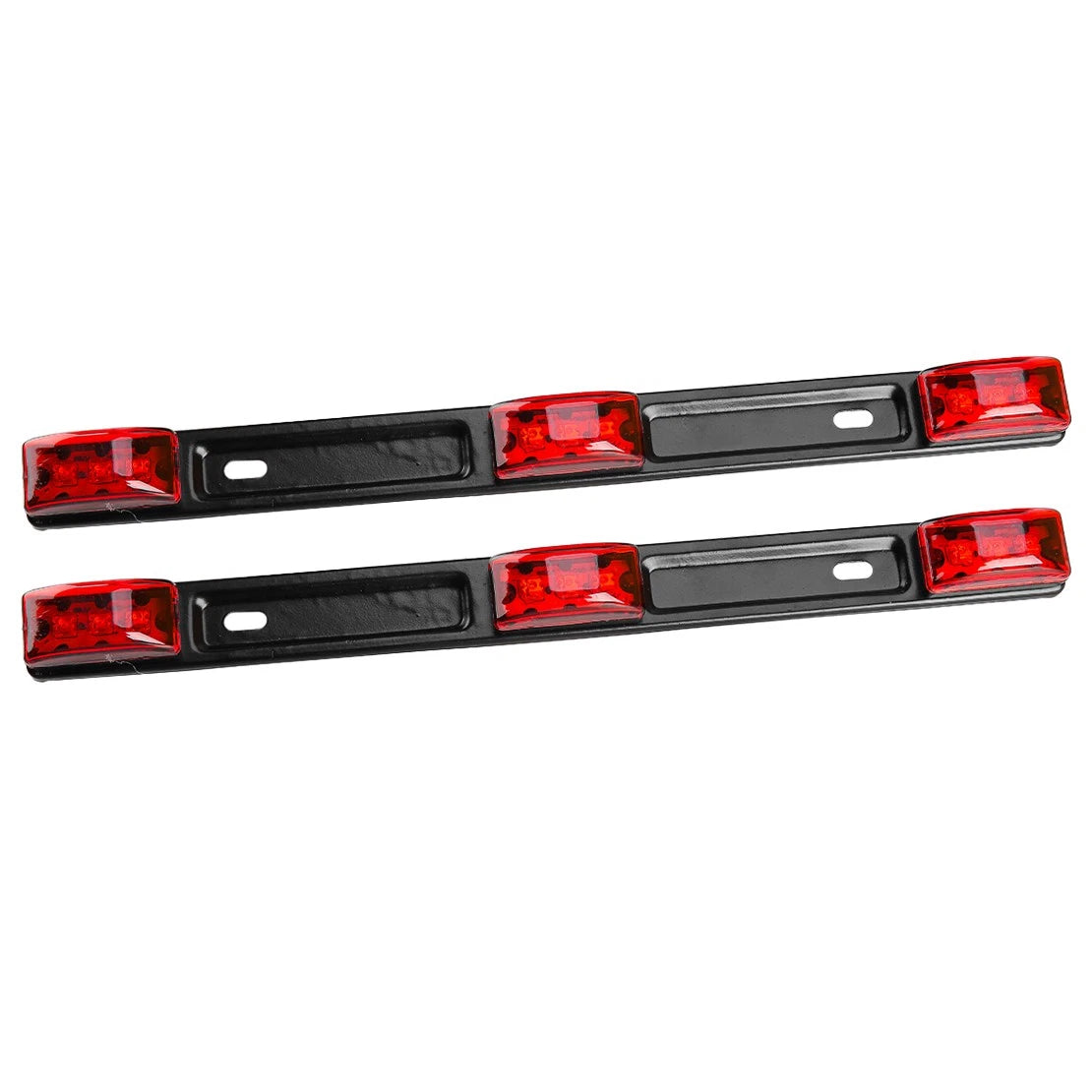 4pcs Stainless Red Rear Clearance Marker Lights for Truck Trailer Tail Lamp